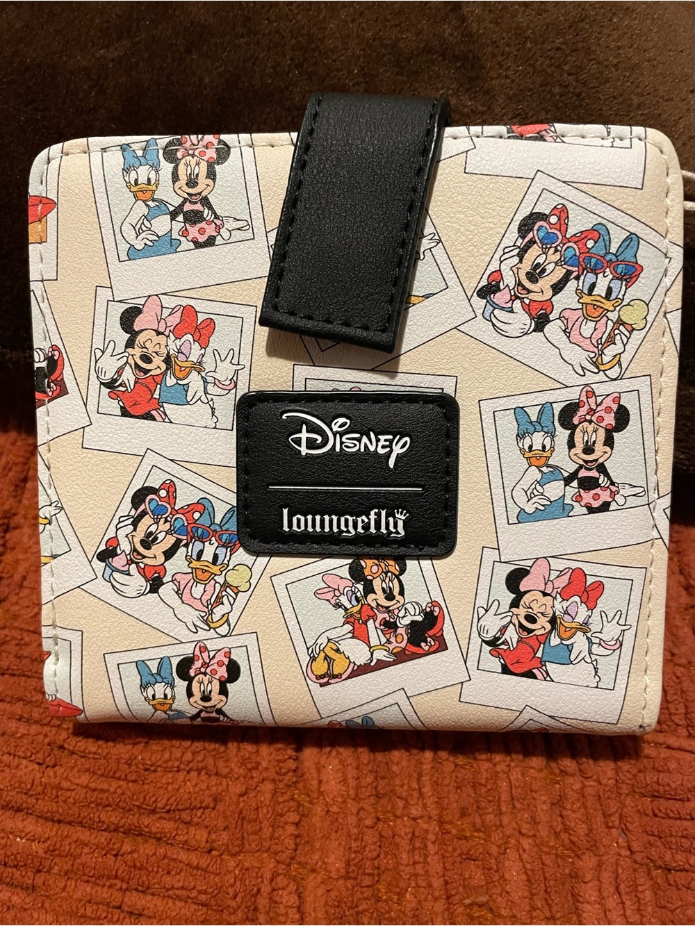 Disney x Loungefly Minnie & Daisy Polaroid Print Wallet - Cream/Black (NWT)